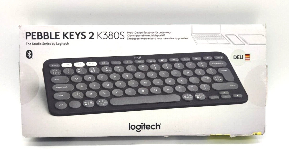 Logitech Pebble Keys 2 K380s Tastatur – Graphit, Deutsch (QWERTZ)