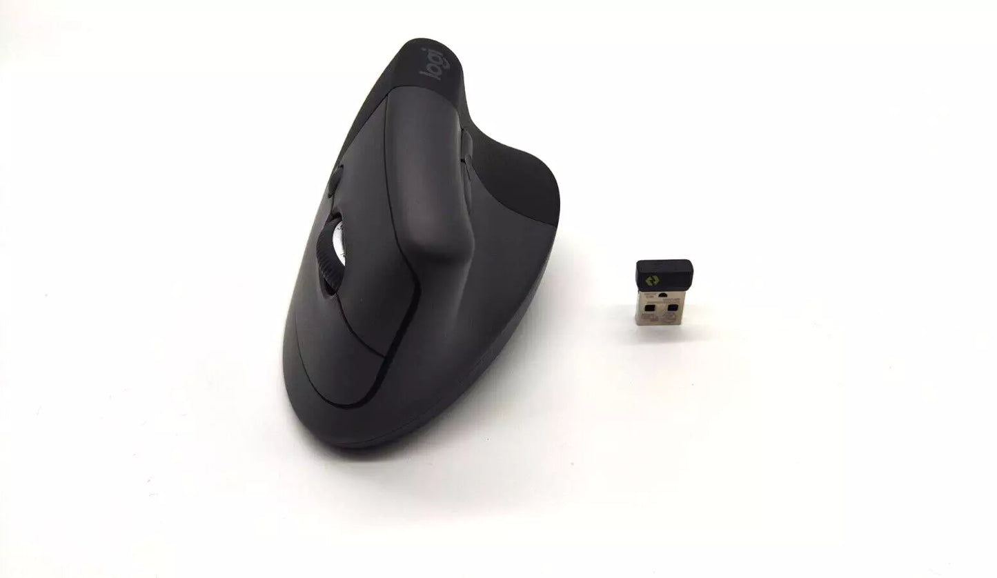 Logitech Lift Kabellose Vertikale Maus Bluetooth + Bolt - Grafit (Rechtshänder)