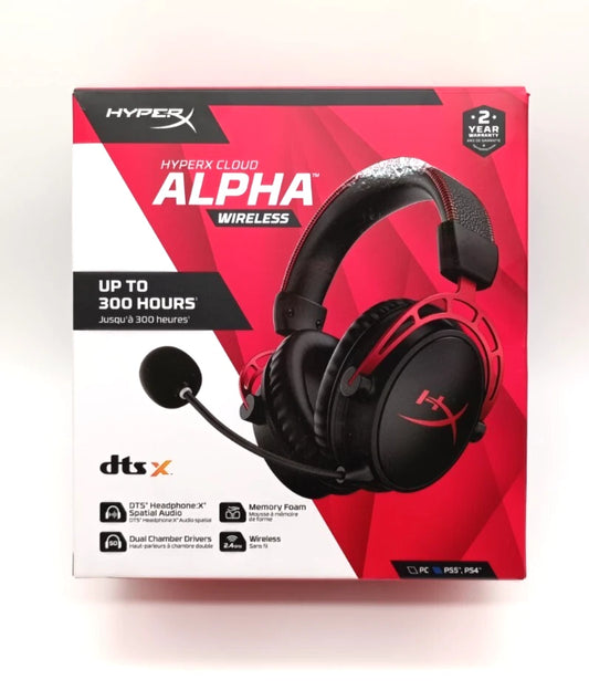 HyperX Cloud Alpha Wireless Gaming-Headset – Schwarz/Rot