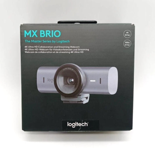 Logitech MX Brio Ultra Grafit, Webcam mit 4K für Zusammenarbeit und Streaming